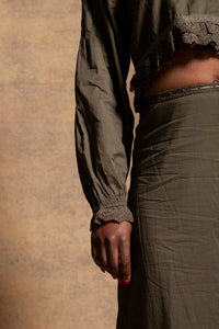 Sasha long sleeve crop - The Silk Co Byron Bay