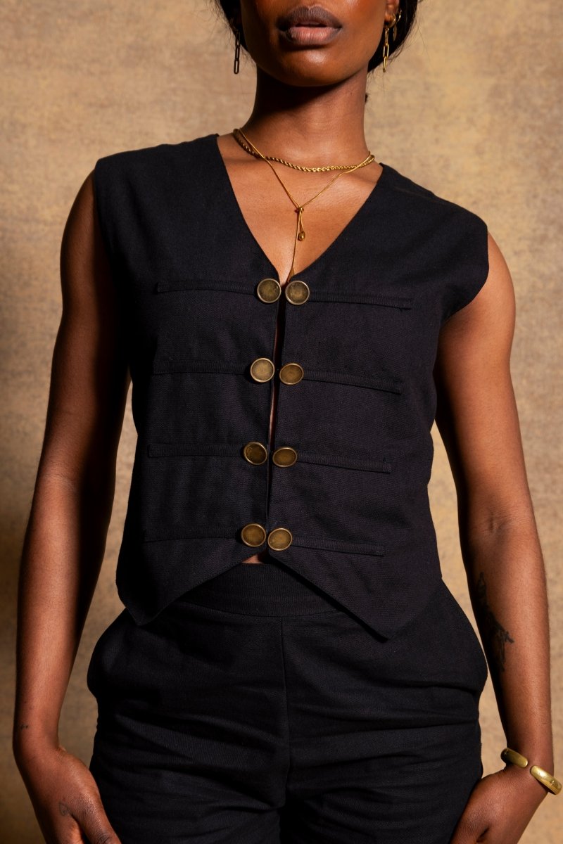 Ada Waistcoat Vest - The Silk Co Byron Bay