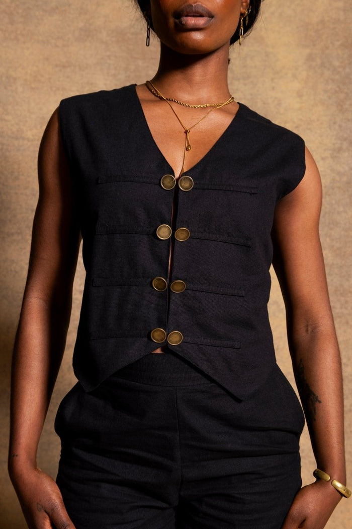 Ada Waistcoat Vest - The Silk Co Byron Bay