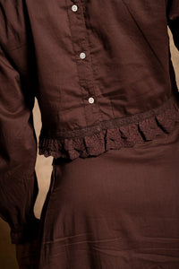 Sasha long sleeve crop - The Silk Co Byron Bay