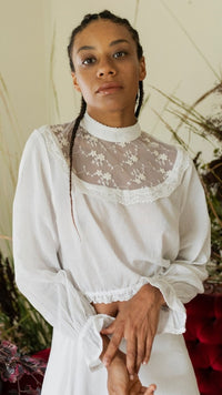 Belle crop blouse - The Silk Co Byron Bay