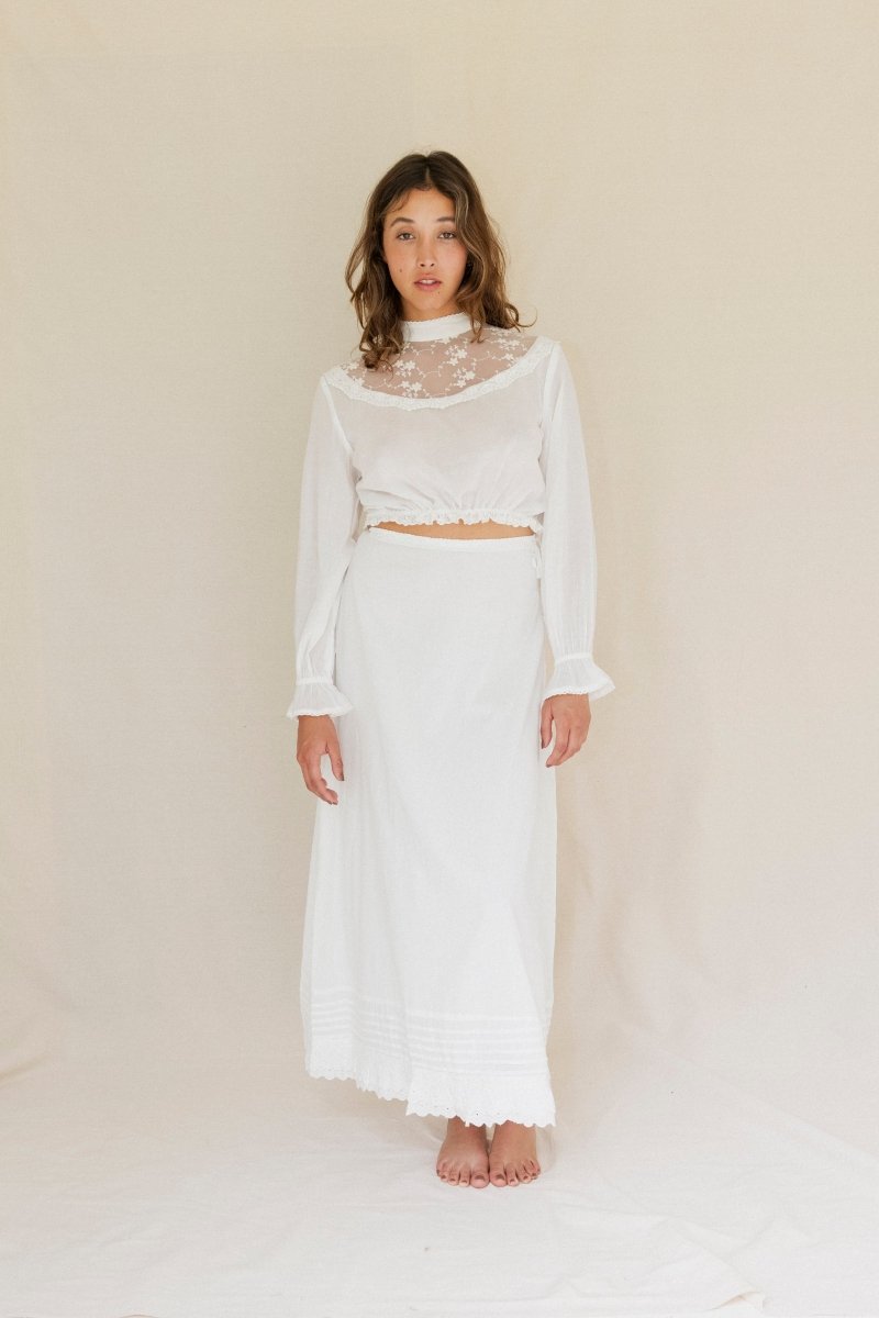 Belle crop blouse - The Silk Co Byron Bay