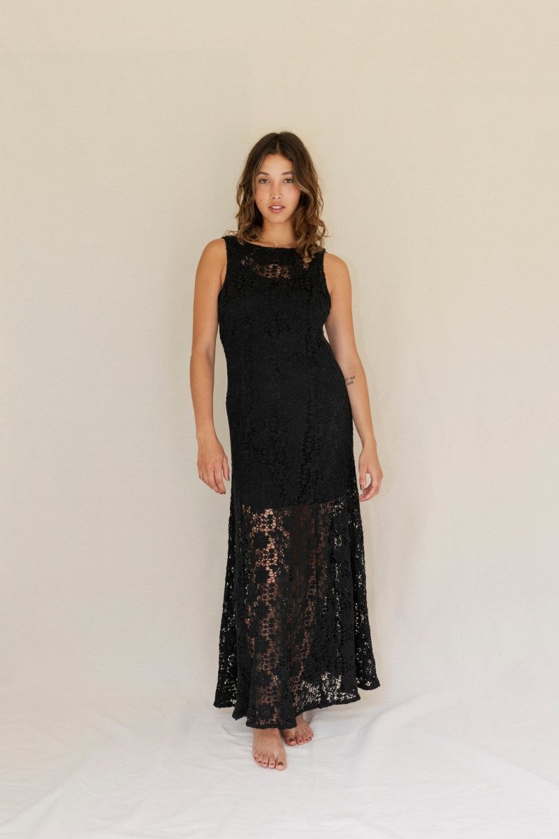 Cassidy cotton lace maxi - The Silk Co Byron Bay