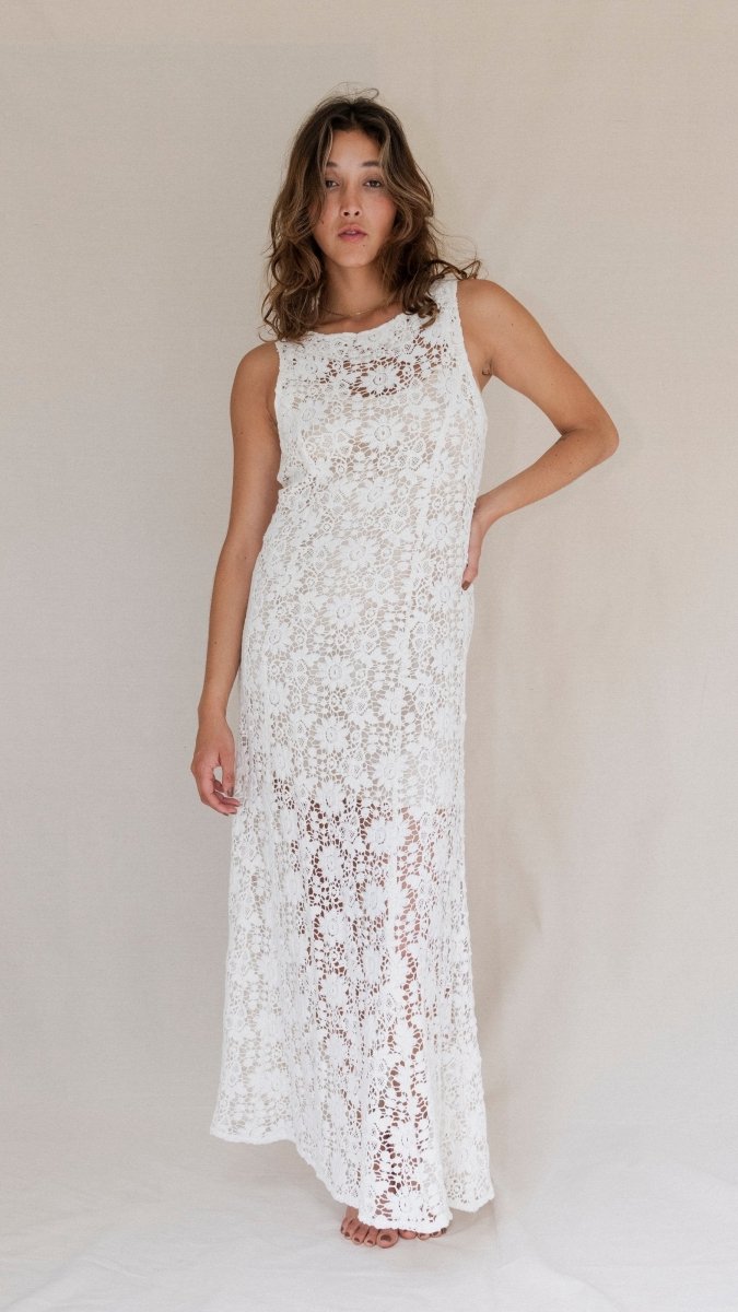 Cassidy cotton lace maxi - The Silk Co Byron Bay