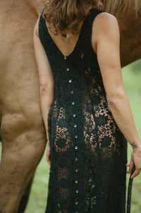 Cassidy cotton lace maxi - The Silk Co Byron Bay