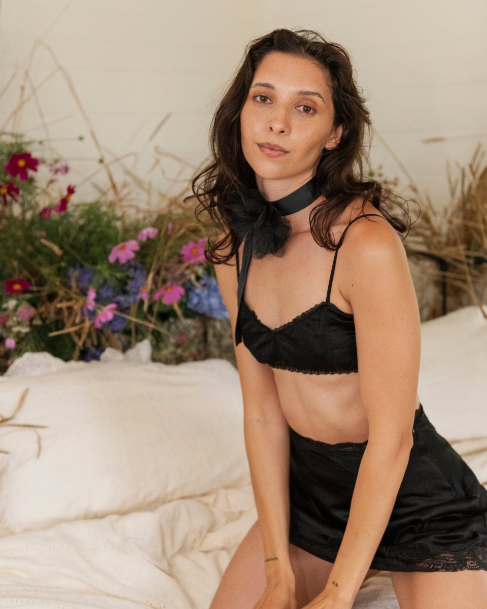 Clementine mini slip skirt - The Silk Co Byron Bay