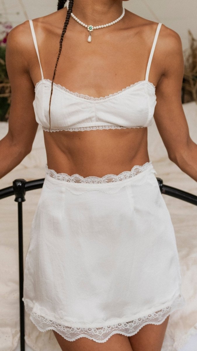 Clementine mini slip skirt - The Silk Co Byron Bay