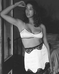 Clementine mini slip skirt - The Silk Co Byron Bay