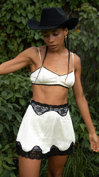 Clementine mini slip skirt - The Silk Co Byron Bay