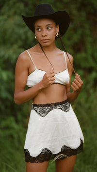 Clementine mini slip skirt - The Silk Co Byron Bay