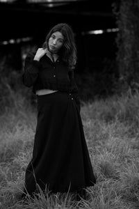 Sasha long sleeve crop - The Silk Co Byron Bay