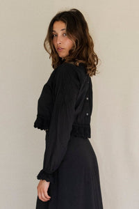 Sasha long sleeve crop - The Silk Co Byron Bay