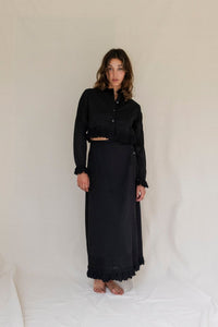 Sasha long sleeve crop - The Silk Co Byron Bay