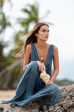 Olive Maxi Dress - The Silk Co Byron Bay