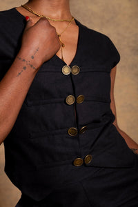 Ada Waistcoat Vest - The Silk Co Byron Bay