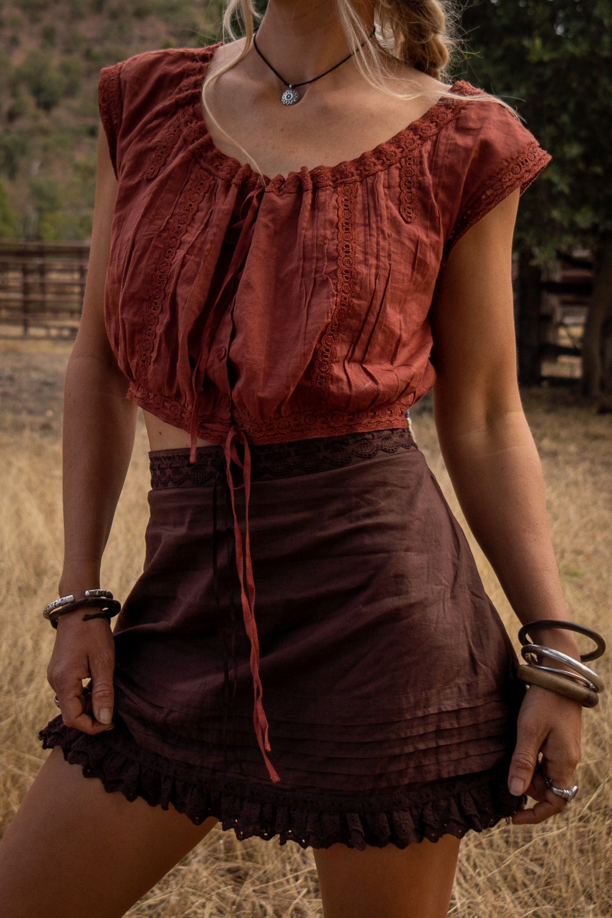 Delilah Blouse - Terracotta