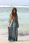 Olive Maxi Dress - The Silk Co Byron Bay