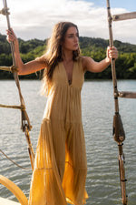 Olive Maxi Dress - The Silk Co Byron Bay