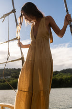 Olive Maxi Dress - The Silk Co Byron Bay