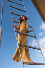 Olive Maxi Dress - The Silk Co Byron Bay