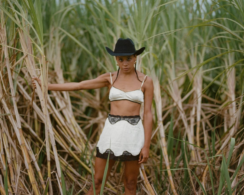 Clementine mini slip skirt - The Silk Co Byron Bay