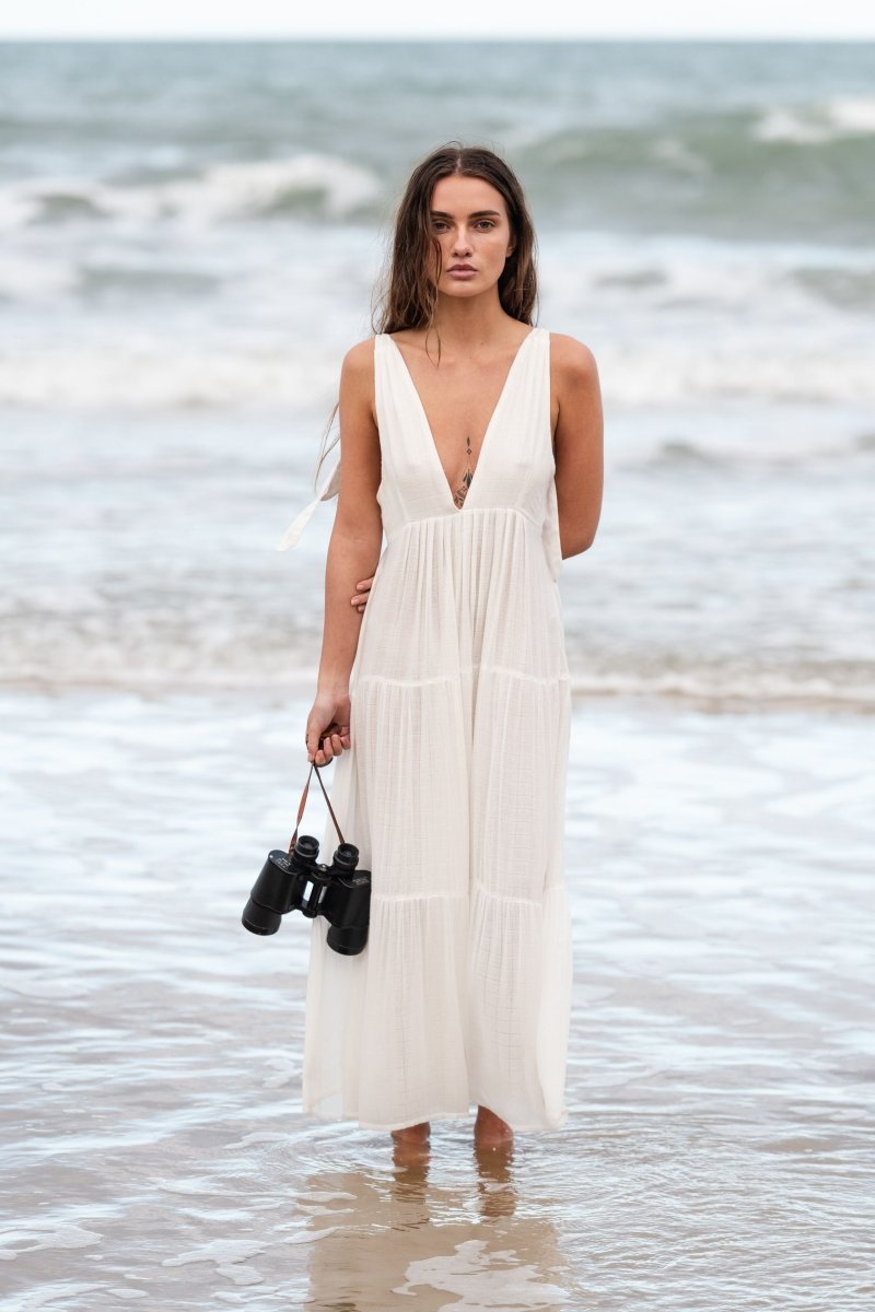 Olive Maxi Dress - The Silk Co Byron Bay