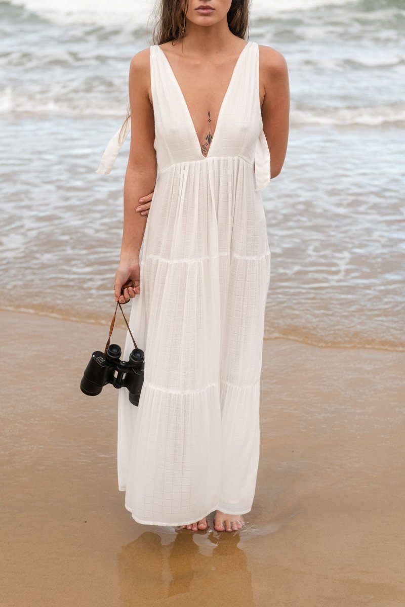 Olive Maxi Dress - The Silk Co Byron Bay