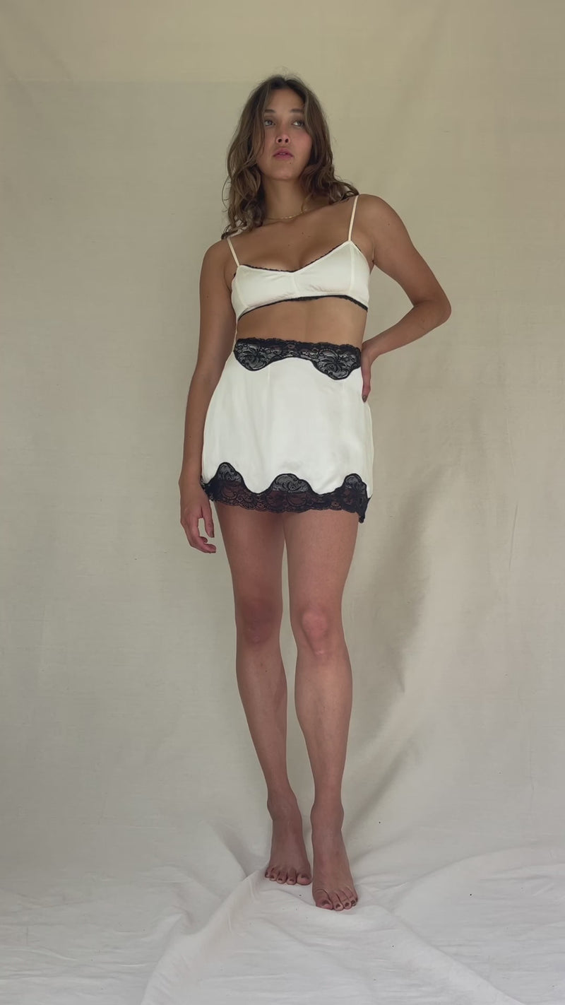 Clementine mini slip skirt