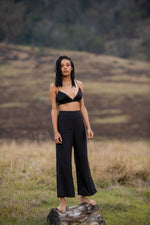 Riley High Waisted Flared Pants - The Silk Co Byron Bay